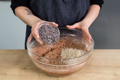Raspelschokolade dazugeben
