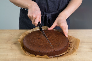 Kuchenboden halbieren
