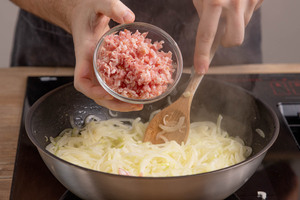 Schinken anbraten