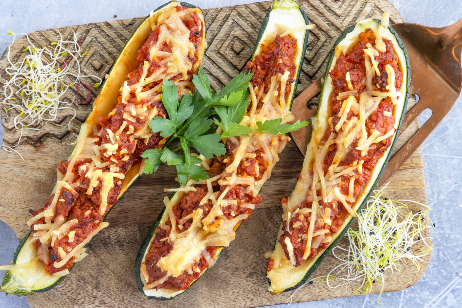 Vegan gefüllte Zucchini Rezept eat.de