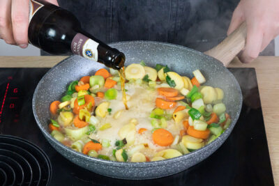 Wurzelgemüse mit Bier ablöschen