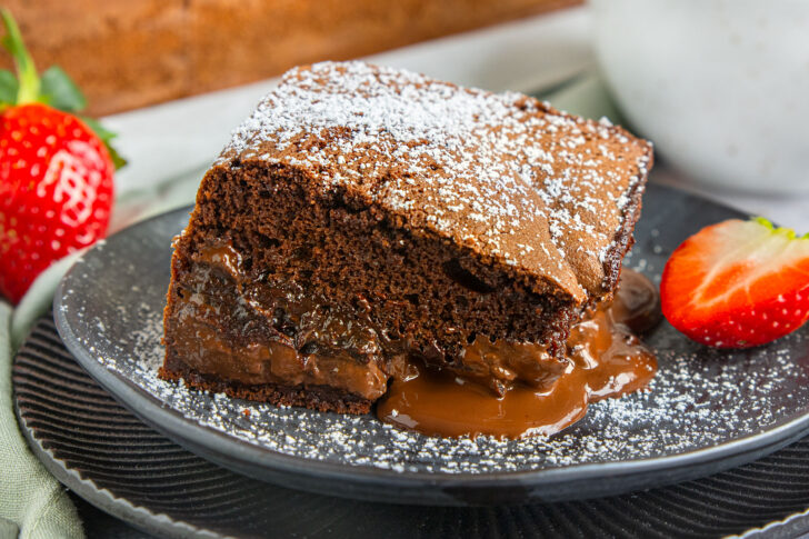 Brownie mit flüssigem Kern