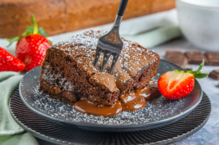 Brownie mit flüssigem Kern