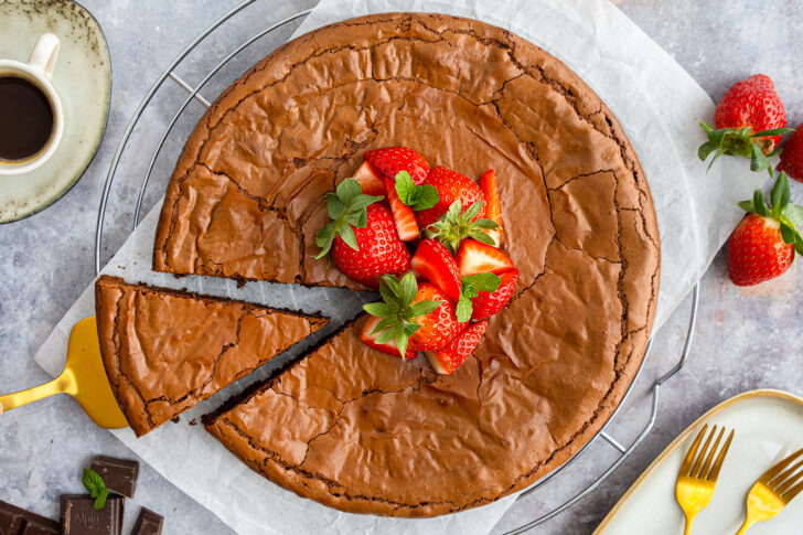 Brownie-Kuchen aus der Springform