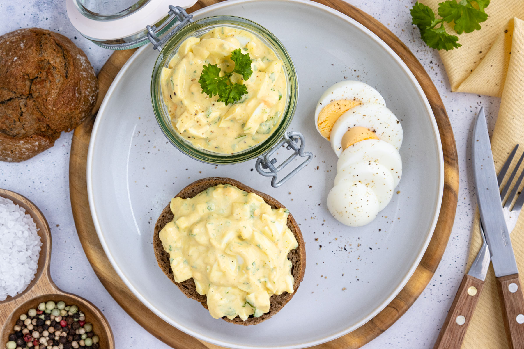 Eiersalat mit Joghurt