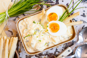 Eiersalat mit Spargel
