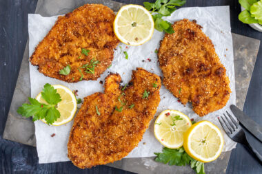 Hähnchenschnitzel aus dem Backofen