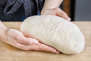 Haferflocken-Quark-Brot formen