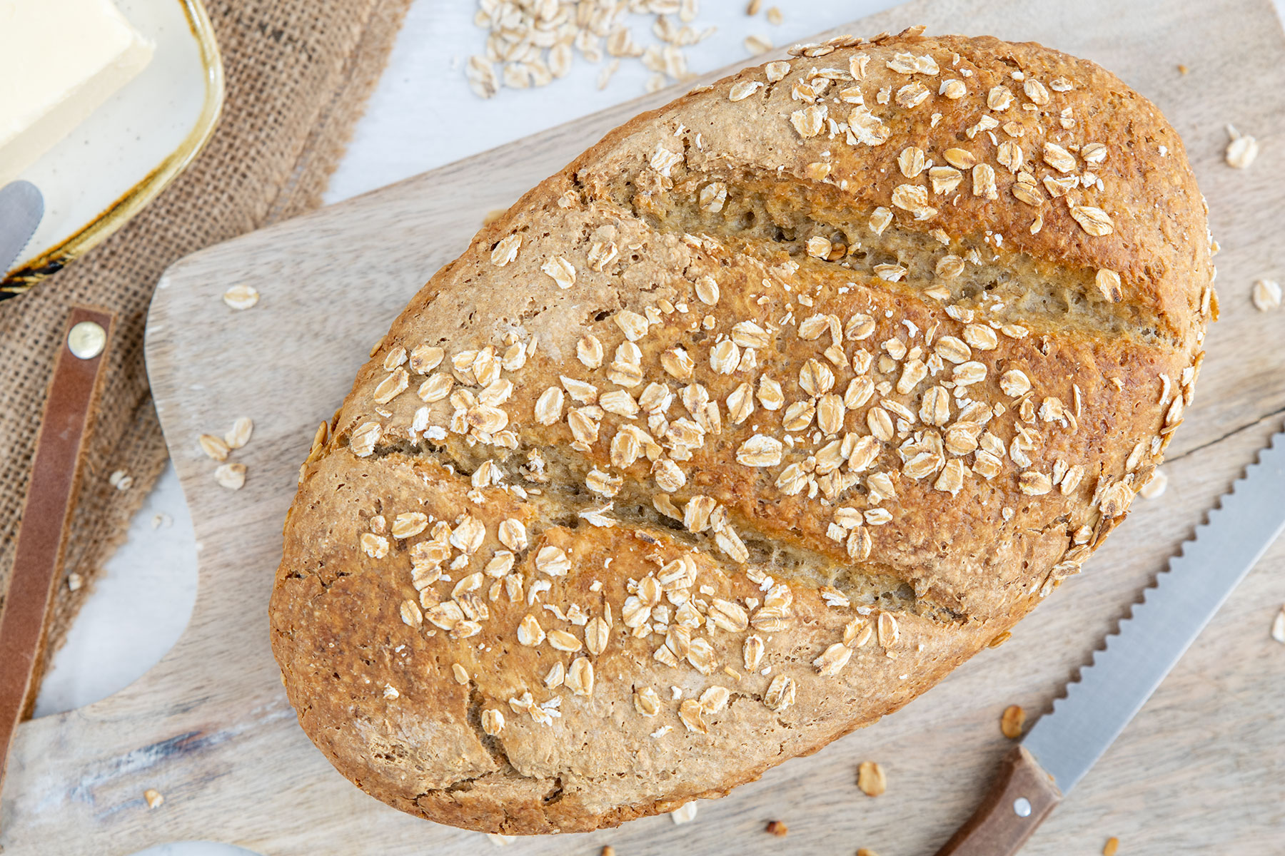Haferflocken-Quark-Brot