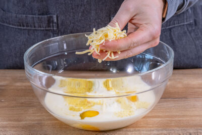 Käse dazugeben
