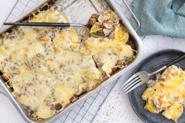 Kartoffelgratin mit Hackfleisch