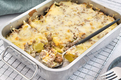 Kartoffelgratin mit Hackfleisch