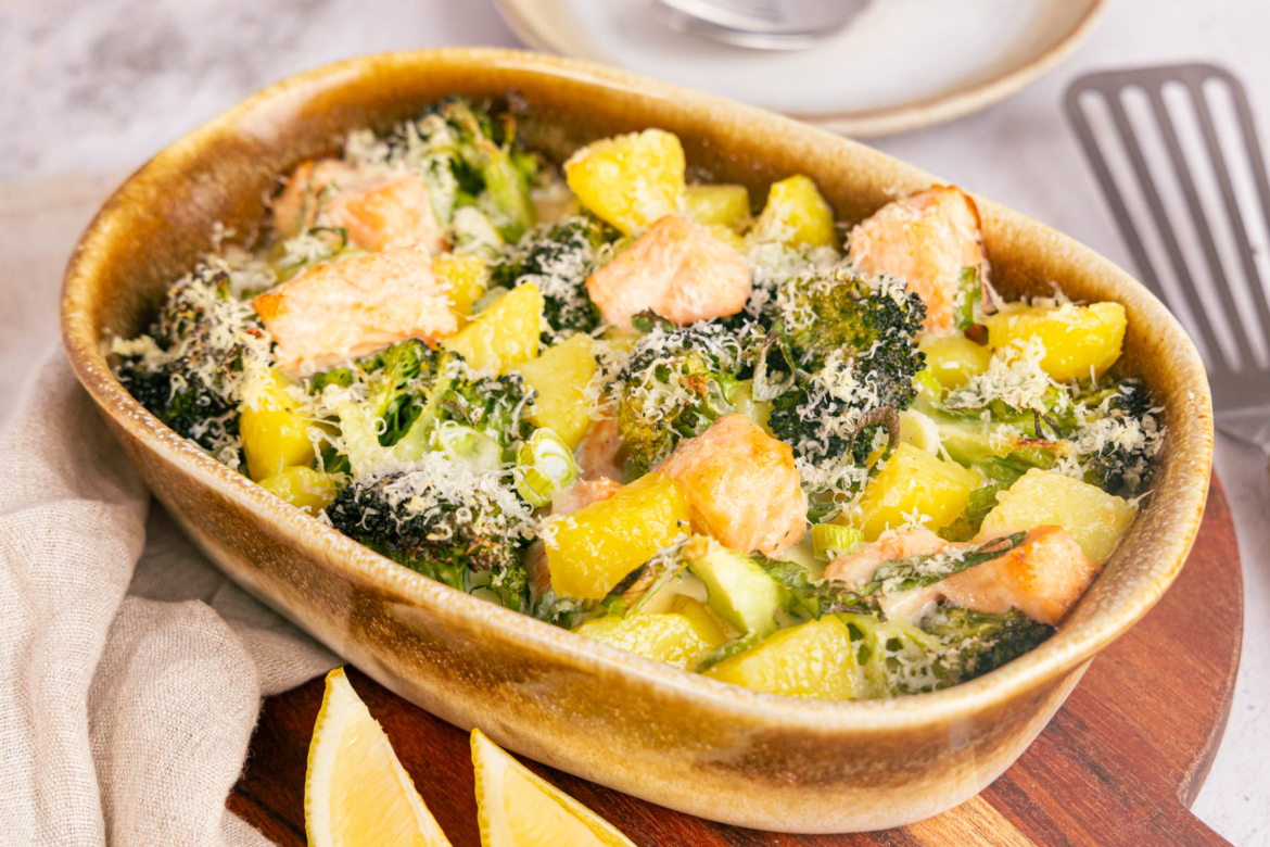 Lachs-Brokkoli-Auflauf