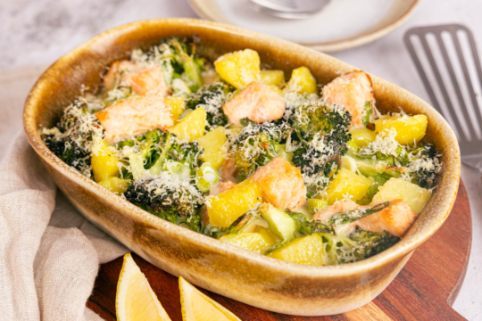 Lachs-Brokkoli-Auflauf