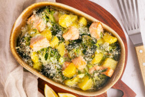 Lachs-Brokkoli-Auflauf