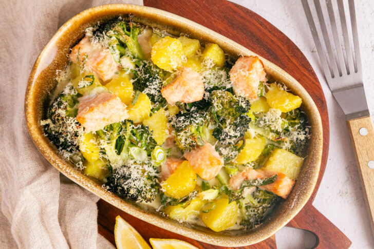 Lachs-Brokkoli-Auflauf