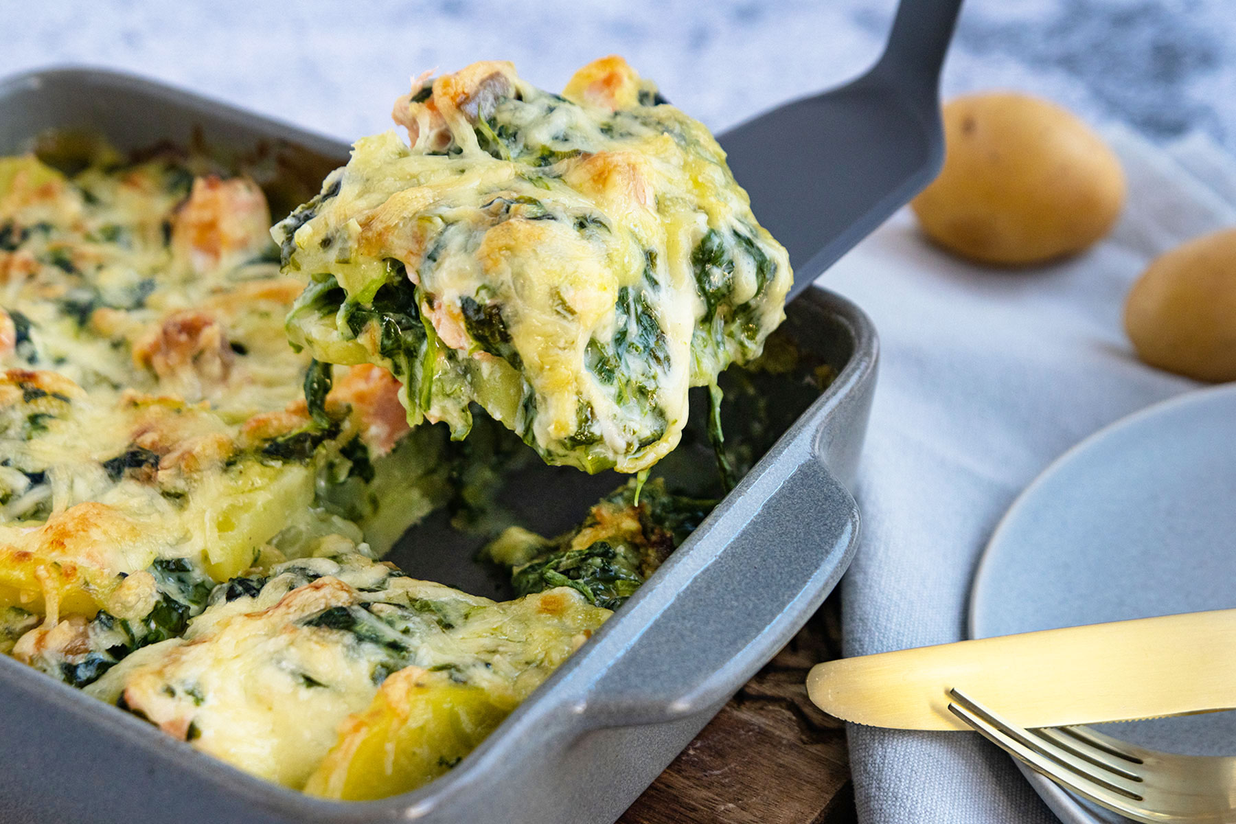 Lachs-Kartoffel-Auflauf
