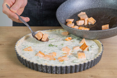 Lachs verteilen