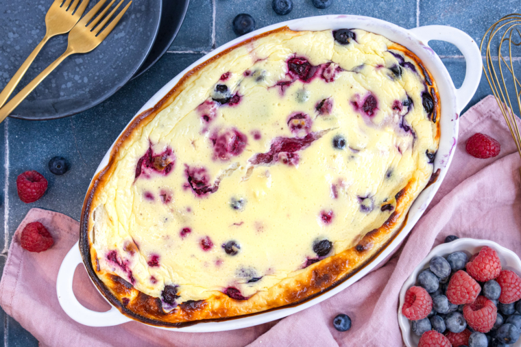 Quarkauflauf mit Vanillepuddingpulver | Rezept - eat.de