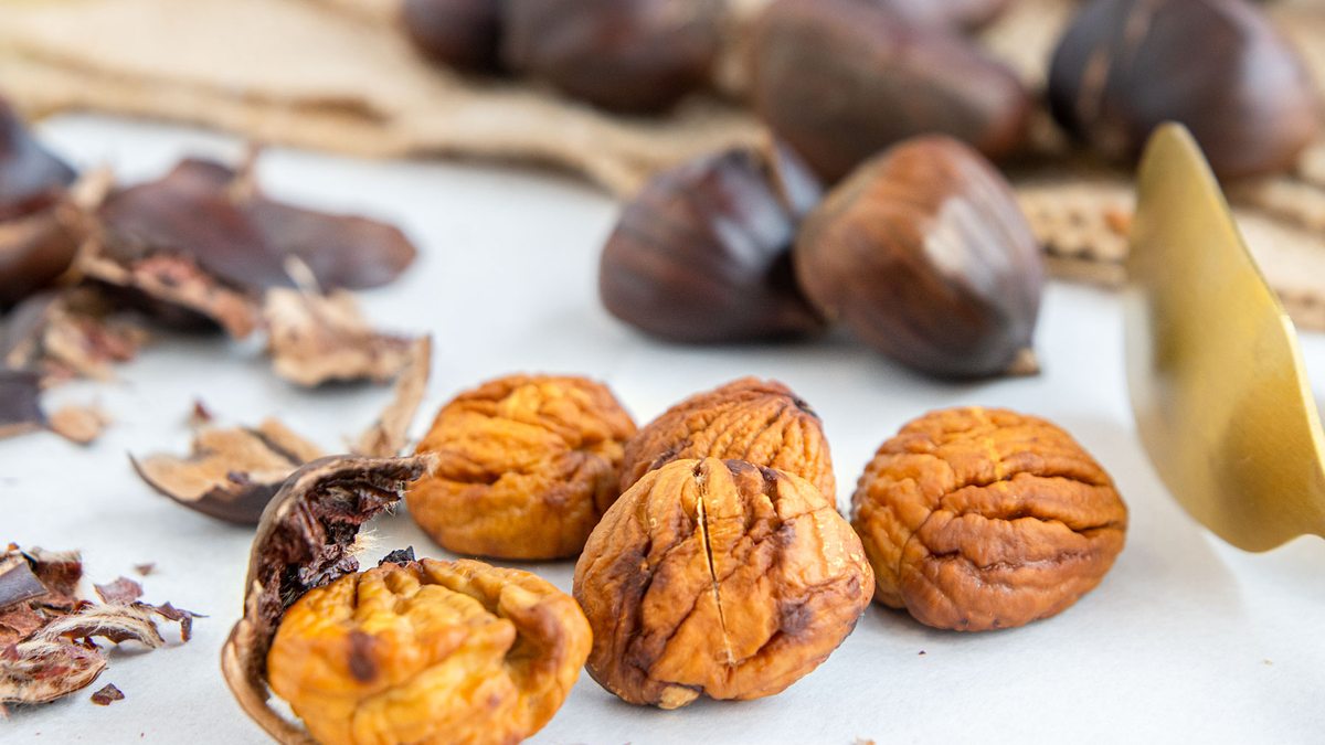 Maronen im Backofen rösten: Esskastanien-Rezept