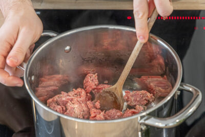 Hackfleisch anbraten