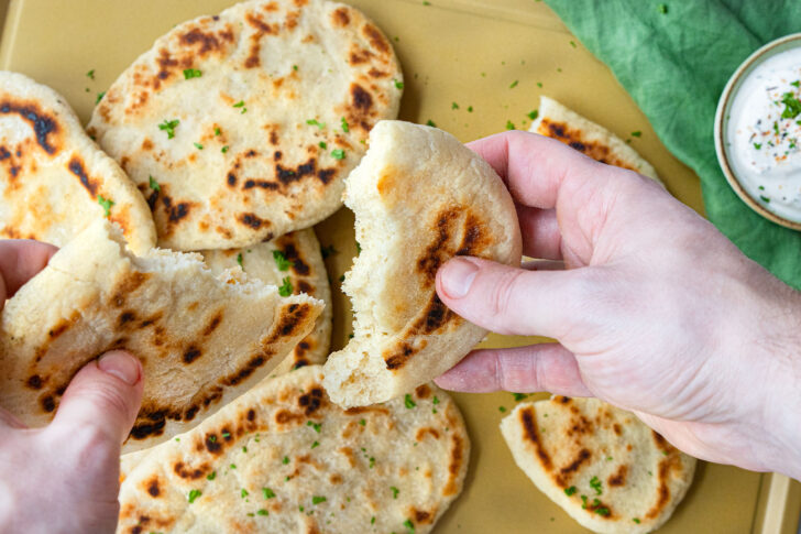 Pfannenbrot mit Hefe