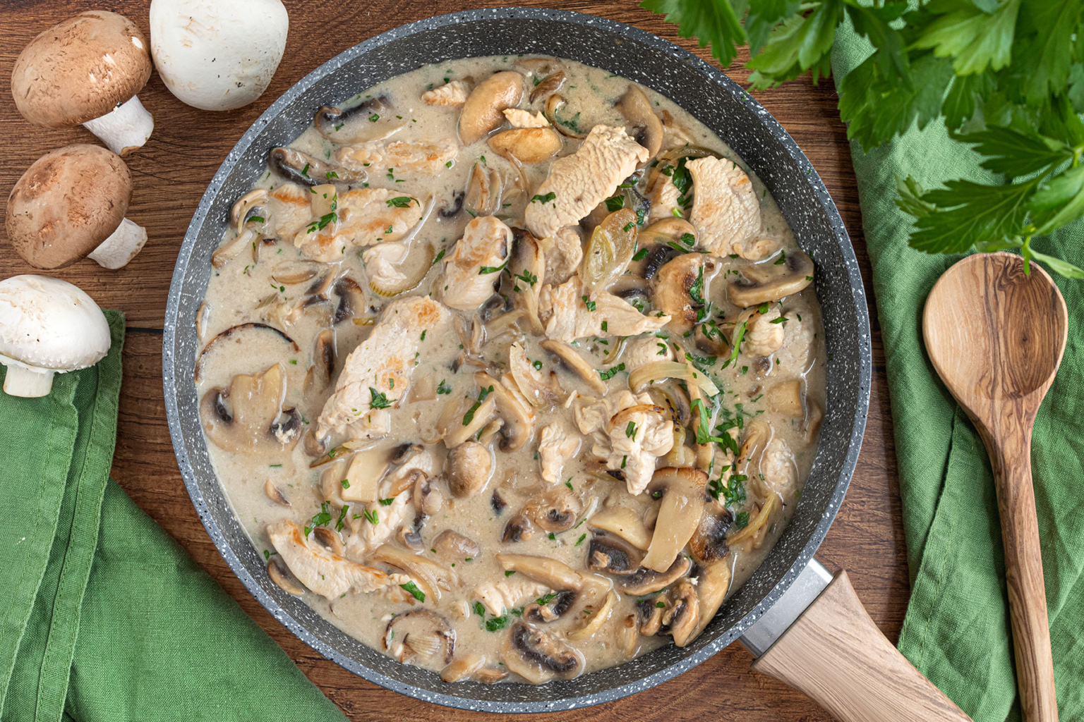 Putengeschnetzeltes mit Champignons | Rezept - eat.de