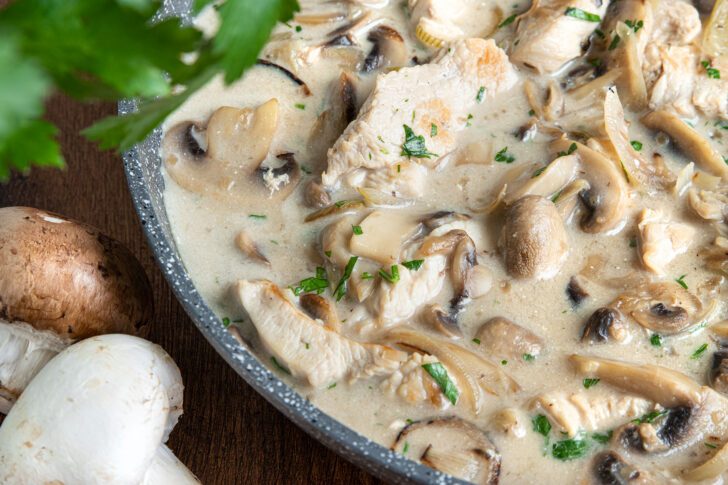 Putengeschnetzeltes mit Champignons