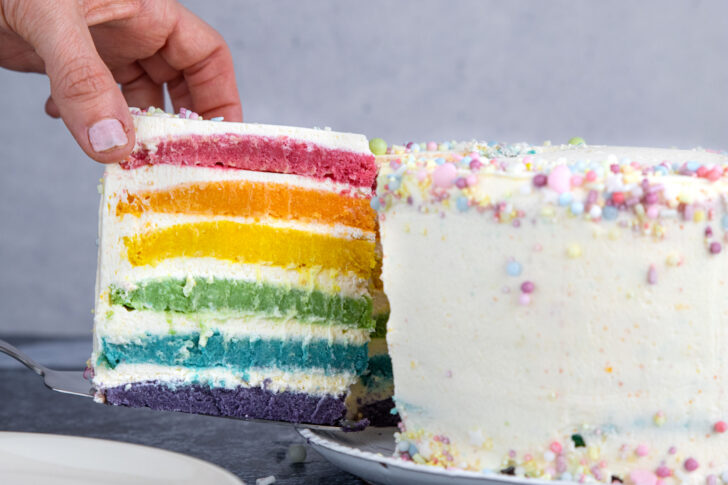 Regenbogenkuchen