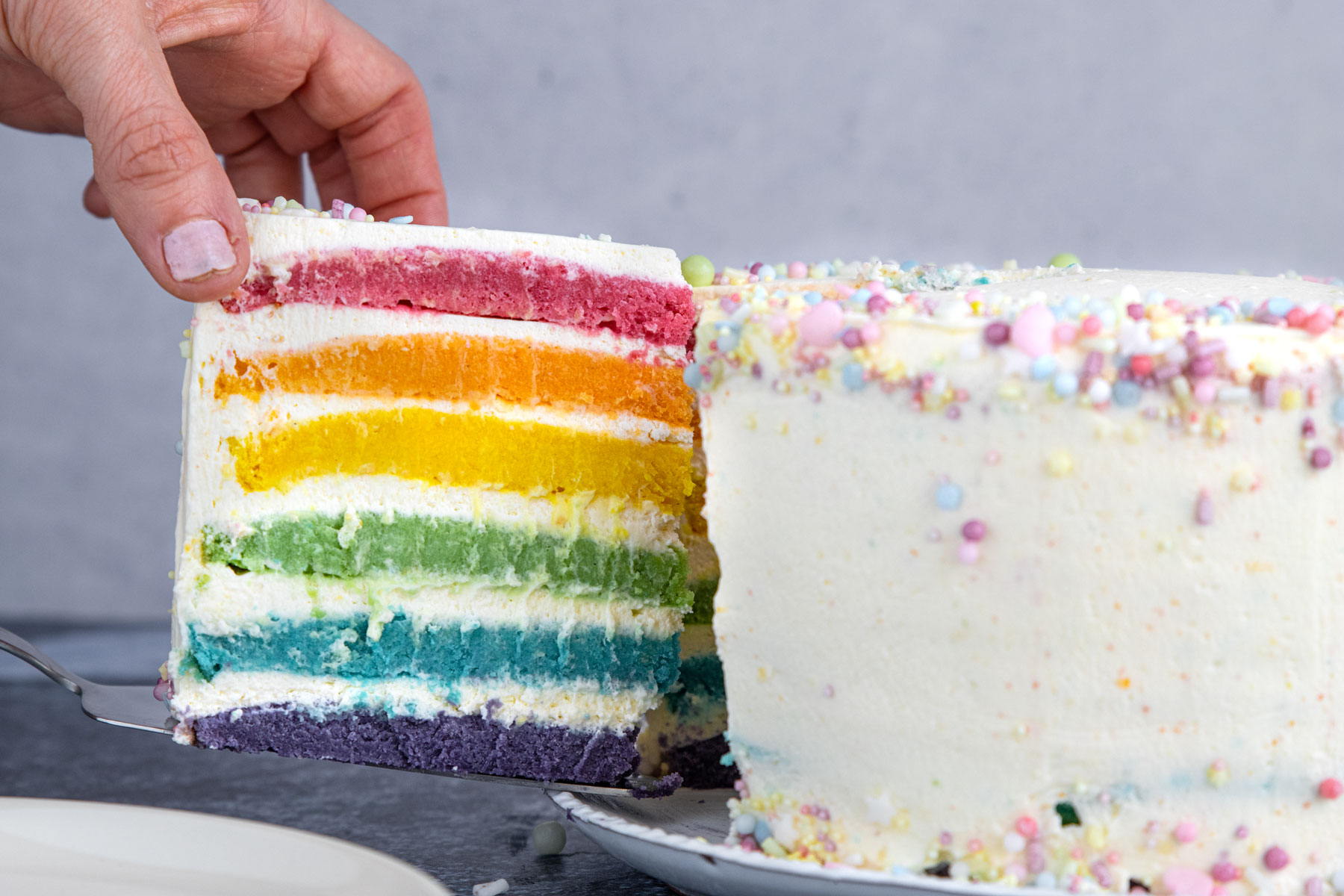 Regenbogenkuchen