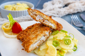 Paniertes Seelachsfilet