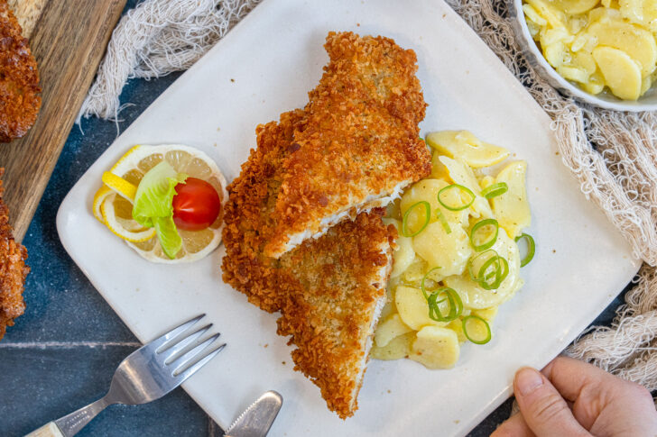 Paniertes Seelachsfilet