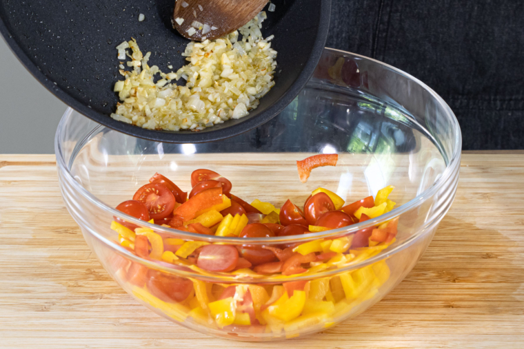 Spaghettisalat mit Knoblauch | Rezept