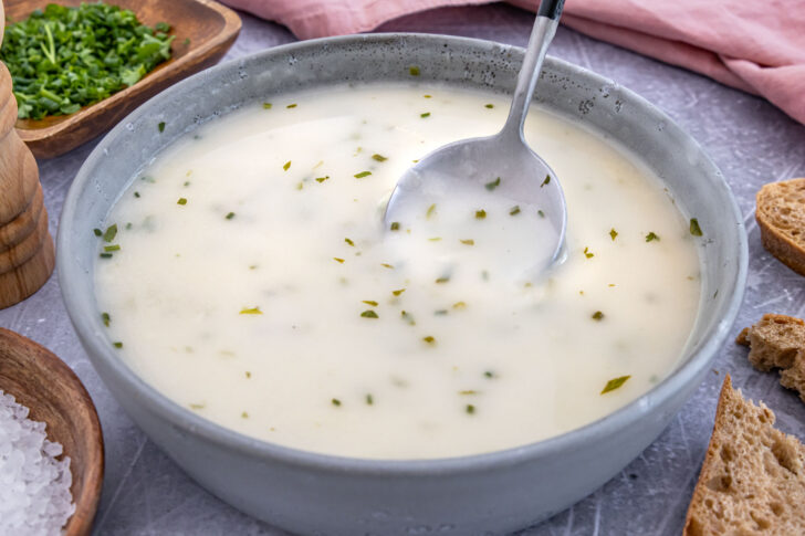 Spargelsuppe aus Spargelwasser