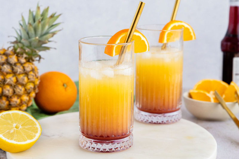 Alkoholfreier Tequila Sunrise Cocktail