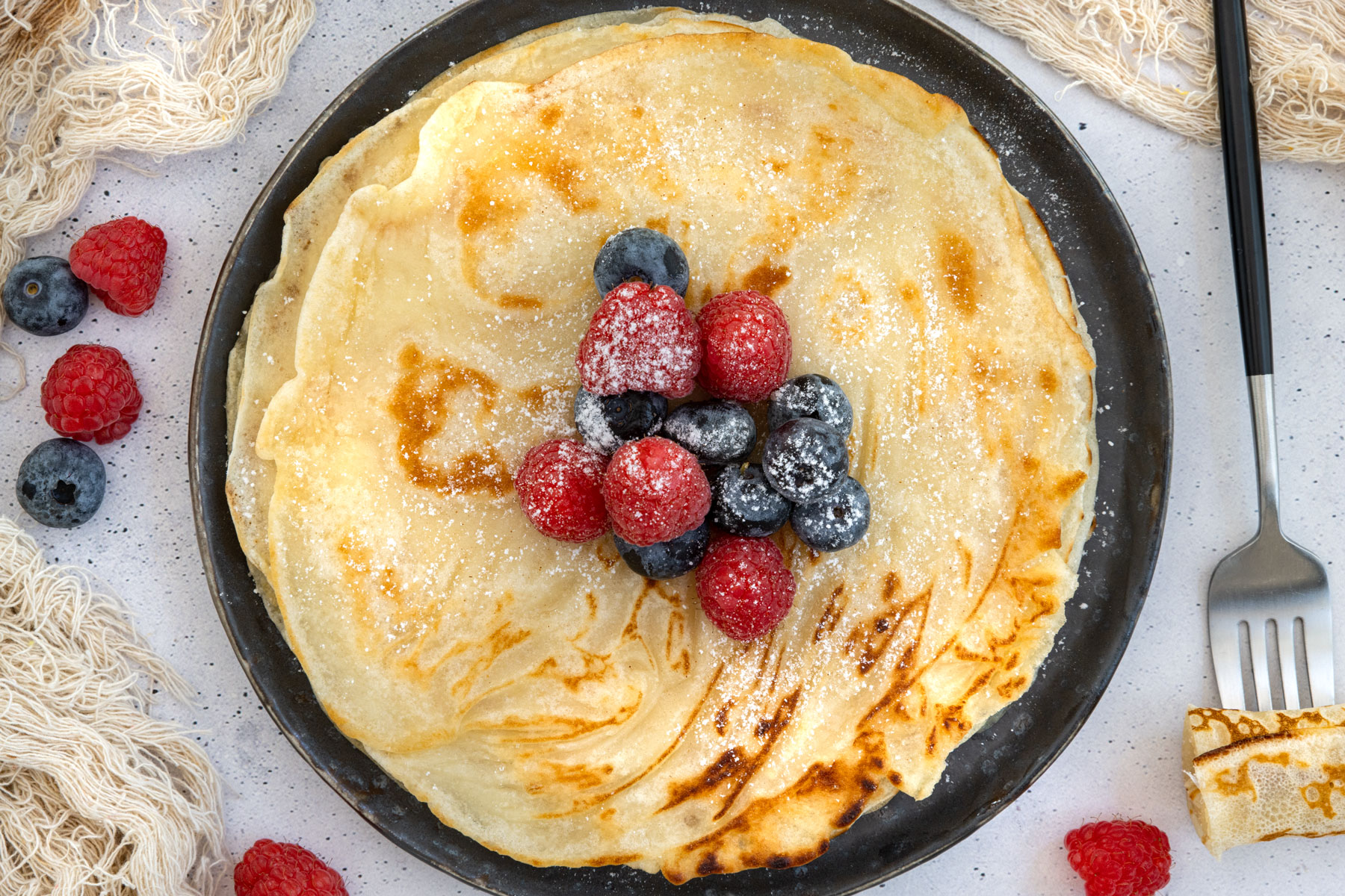 Vegane Eierkuchen ohne Ei und Milch