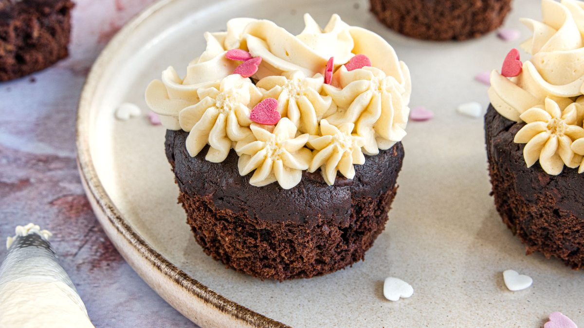 Vegane Schokomuffins mit Buttercreme