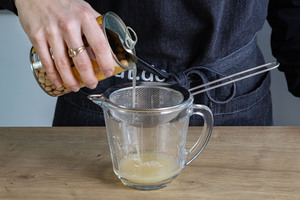 Aquafaba abgießen