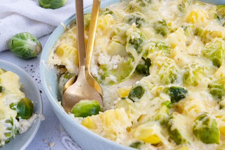 Vegetarischer Rosenkohlauflauf