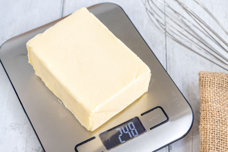 Stück Butter in Gramm