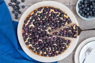 Blaubeerkuchen mit Quark