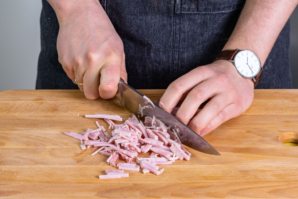 Eiersalat mit Schinken | Rezept