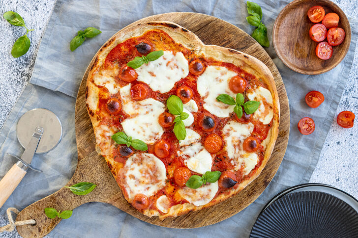 Herz-Pizza