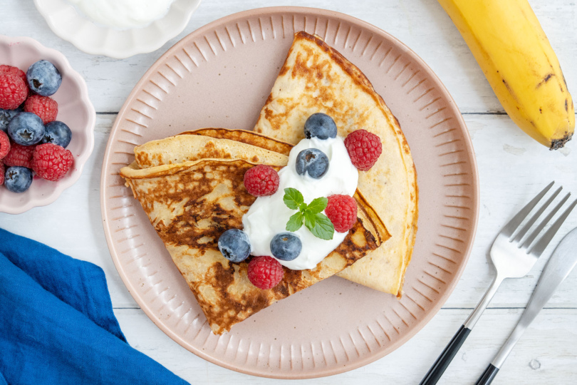Kalorienarme Pfannkuchen