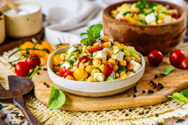 Kichererbsensalat mit Feta