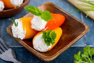 Gefüllte Paprika mit Frischkäse