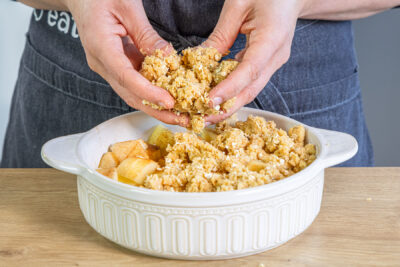 Streuselteig für Crumble verwenden