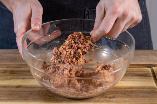 Masse für vegane Hackbällchen