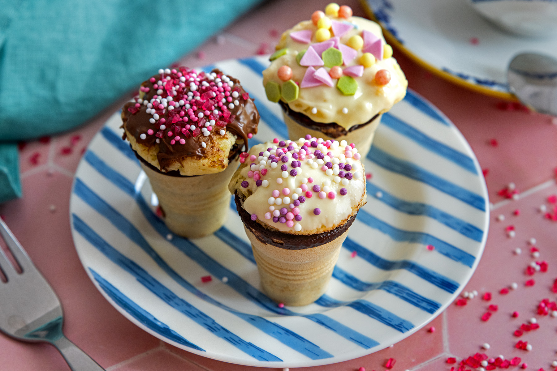 Waffelbecher-Kuchen