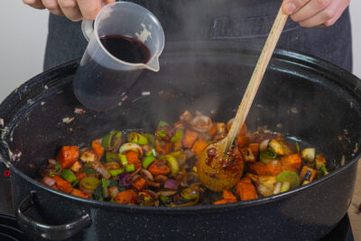 Alles mit Rotwein ablöschen